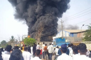 Andhra Pradesh Home Minister addressing the press after announcing ex-gratia for victims, Anakapalle firecracker factory blast.