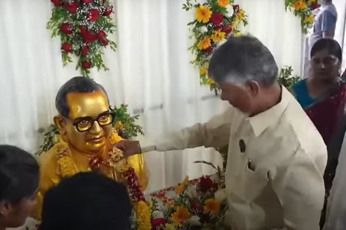 Chandrababu Naidu and Nara Lokesh Pay Tribute to Dr. B.R. Ambedkar on Birth Anniversary