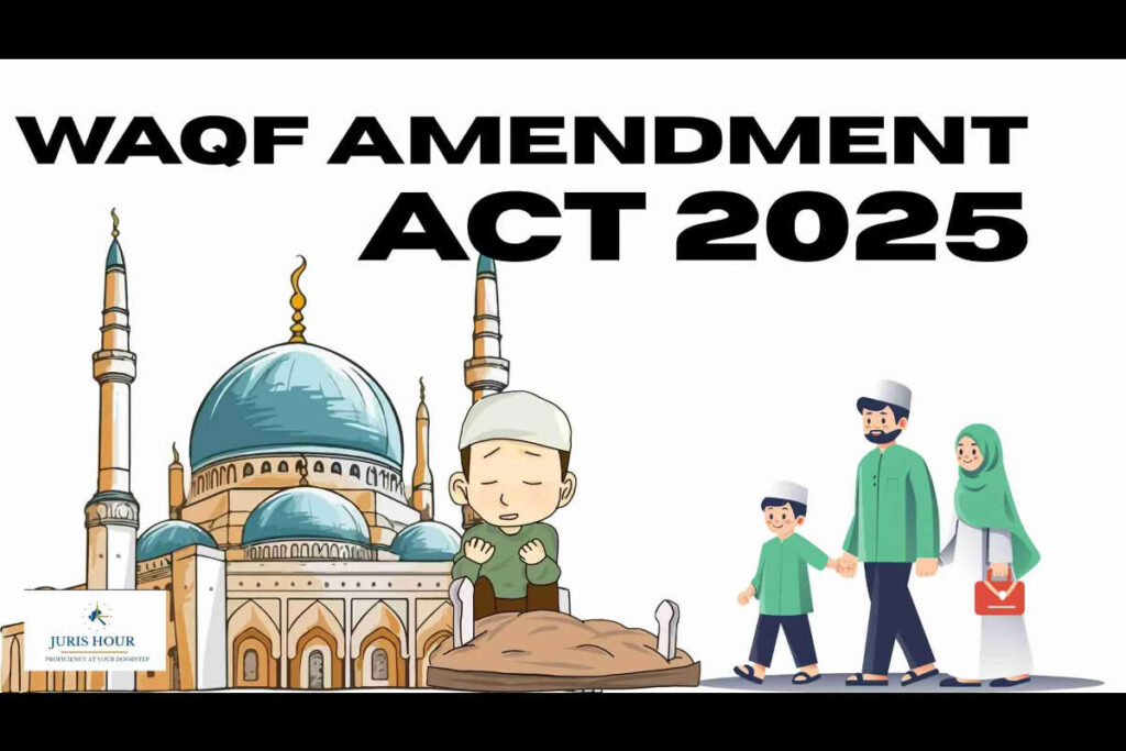 A legal document showing the Waqf Amendment Act 2025 being signed, Waqf Amendment Act 2025.